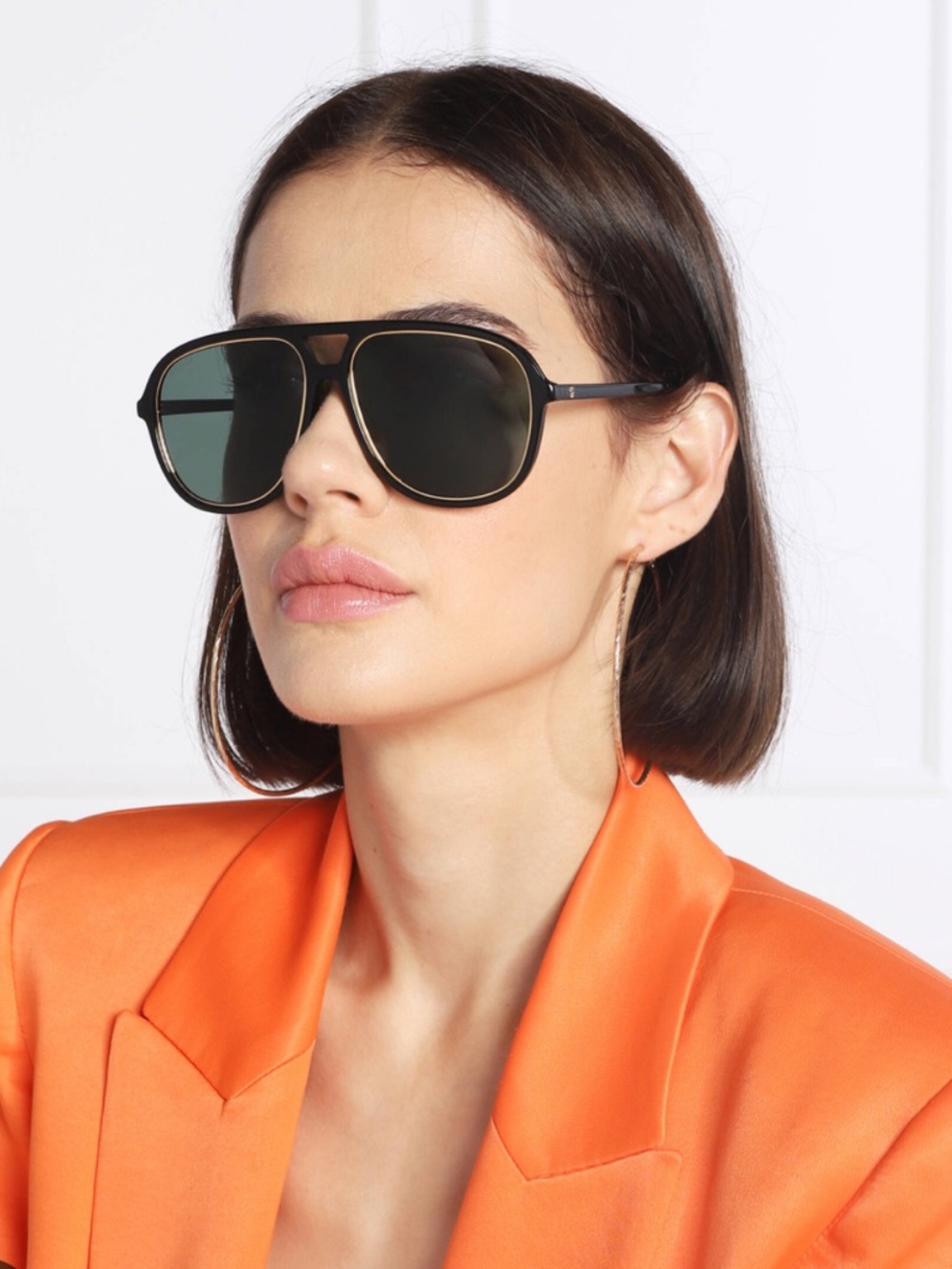 Gucci Gucci GG1077S Black Sunglasses with Gold Accent